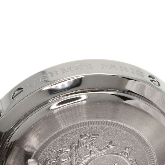 HERMES Watches Quartz CL4.210 Stainless Steel , Stainless Steel Silver Clipper white dial Women Used Authentic