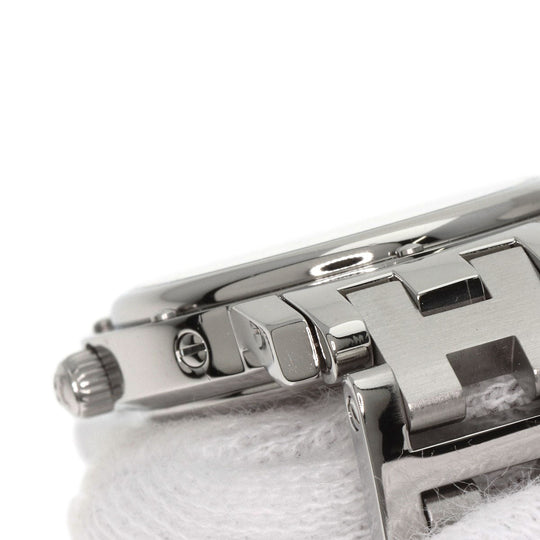 HERMES Watches Quartz CL4.210 Stainless Steel , Stainless Steel Silver Clipper white dial Women Used Authentic