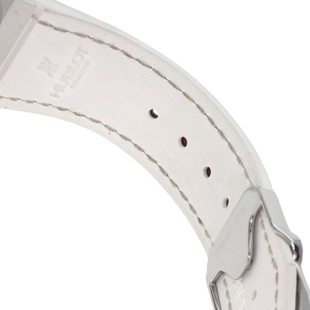 HUBLOT Watches Quartz 361.SE.6010.RW.1104 Stainless Steel, Rubber x Leather, Diamond Silver Big Bang All White Mother of Pearl White shell dial Women Used Authentic