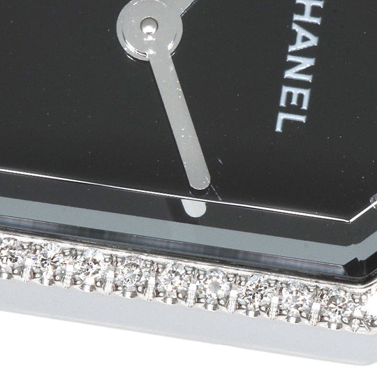 CHANEL Watches Quartz H2163 Stainless Steel , Stainless Steel Silver Premier Bezel Diamond black dial Women Used Authentic
