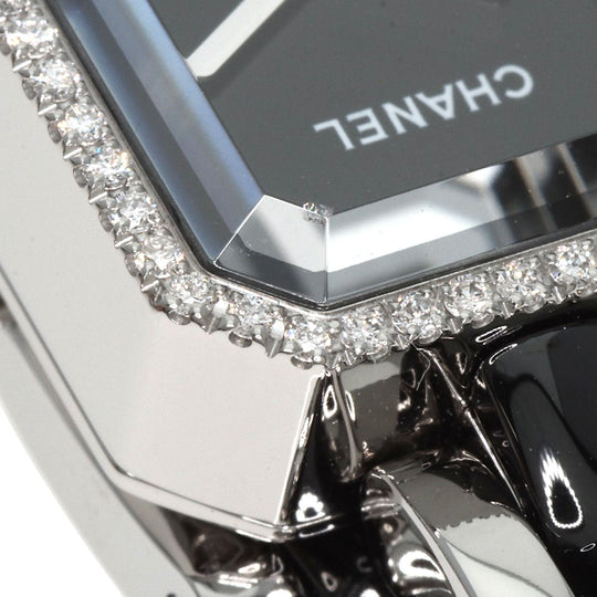 CHANEL Watches Quartz H2163 Stainless Steel , Stainless Steel Silver Premier Bezel Diamond black dial Women Used Authentic