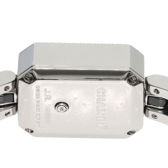 CHANEL Watches Quartz H2163 Stainless Steel , Stainless Steel Silver Premier Bezel Diamond black dial Women Used Authentic