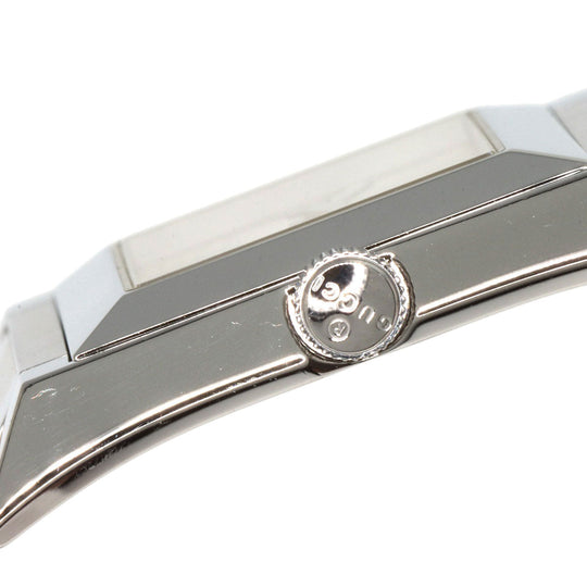 GUCCI Watches Quartz 111L Stainless Steel , Stainless Steel Silver Square face Ivory dial Women Used Authentic