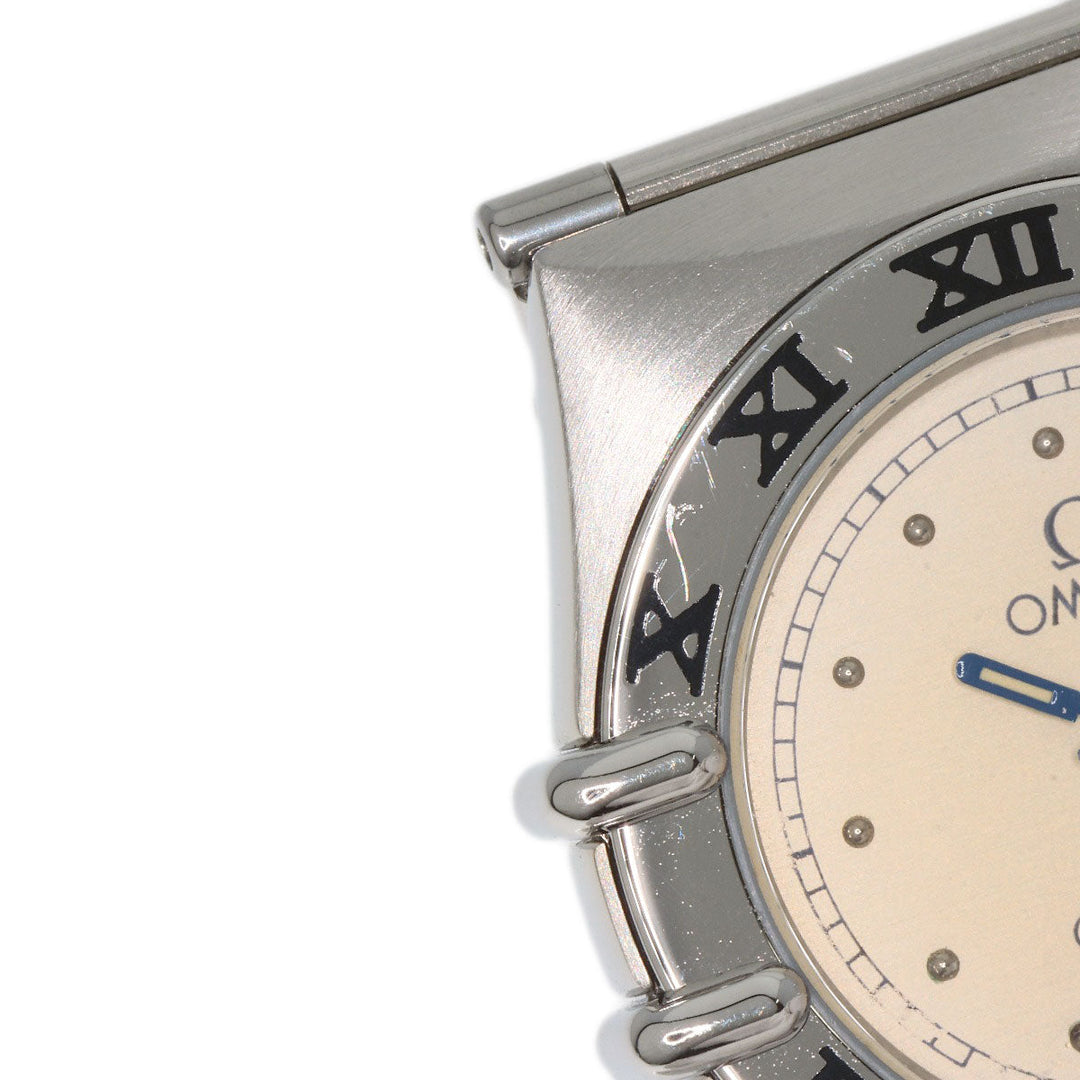 OMEGA Watches Quartz Stainless Steel , Stainless Steel Silver Constellation flat bezel Silver dial Women Used Authentic