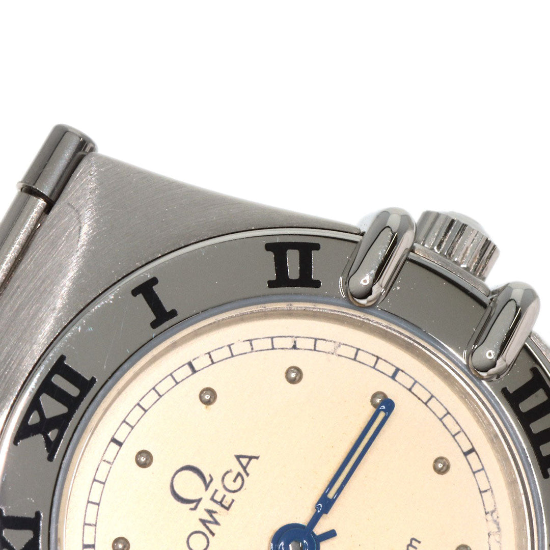 OMEGA Watches Quartz Stainless Steel , Stainless Steel Silver Constellation flat bezel Silver dial Women Used Authentic