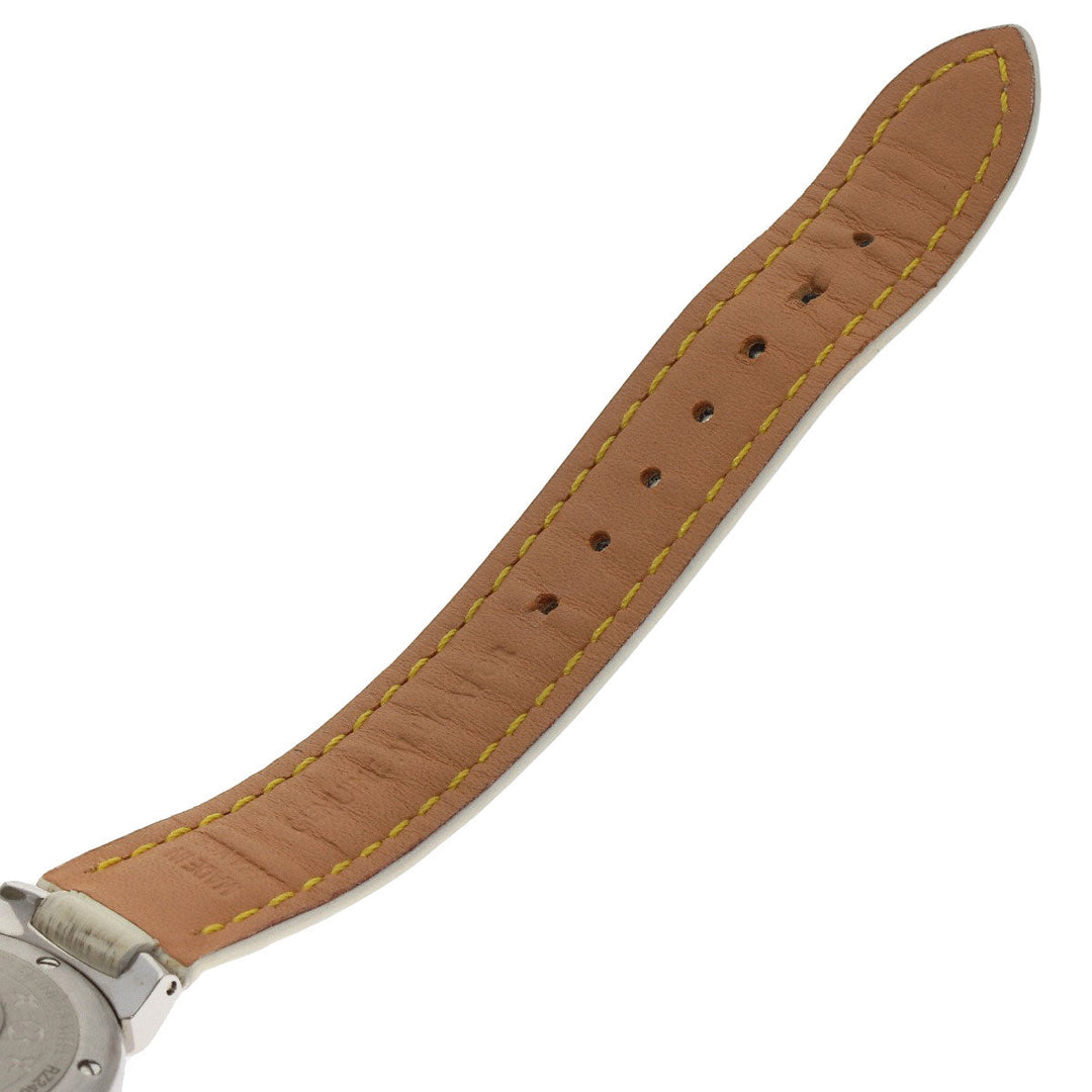 LOUIS VUITTON Watches Quartz Q121N Stainless Steel, Leather Silver Tambour TRUNKS&BAGS Red dial Women Used Authentic
