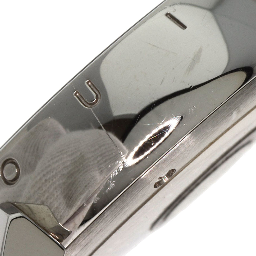 LOUIS VUITTON Watches Quartz Q121N Stainless Steel, Leather Silver Tambour TRUNKS&BAGS Red dial Women Used Authentic