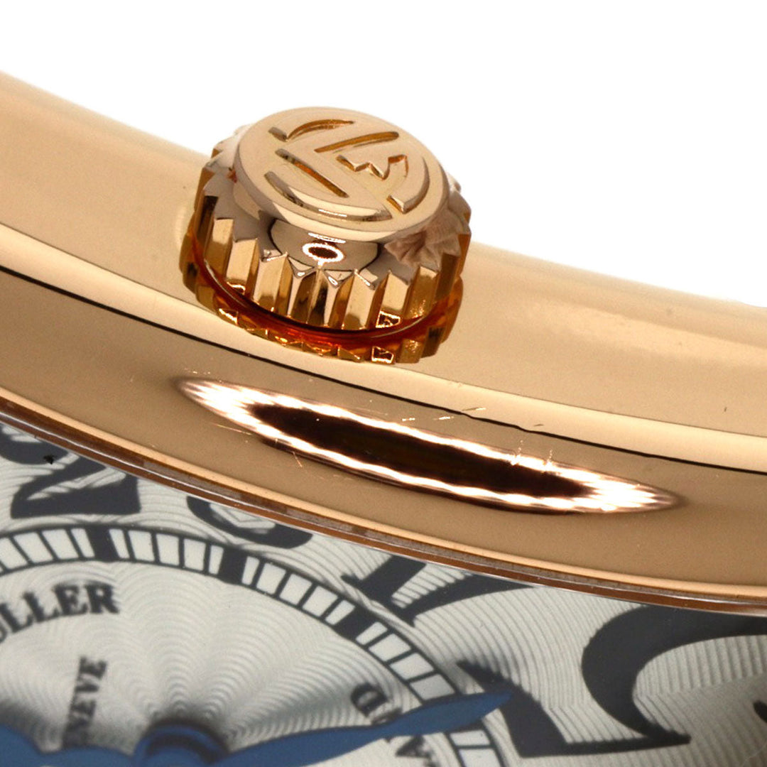 FRANCK MULLER Watches Quartz 902QZ K18PG, leather gold Long Island Silver dial Women Used Authentic