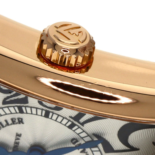 FRANCK MULLER Watches Quartz 902QZ K18PG, leather gold Long Island Silver dial Women Used Authentic
