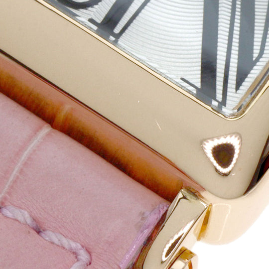 FRANCK MULLER Watches Quartz 902QZ K18PG, leather gold Long Island Silver dial Women Used Authentic