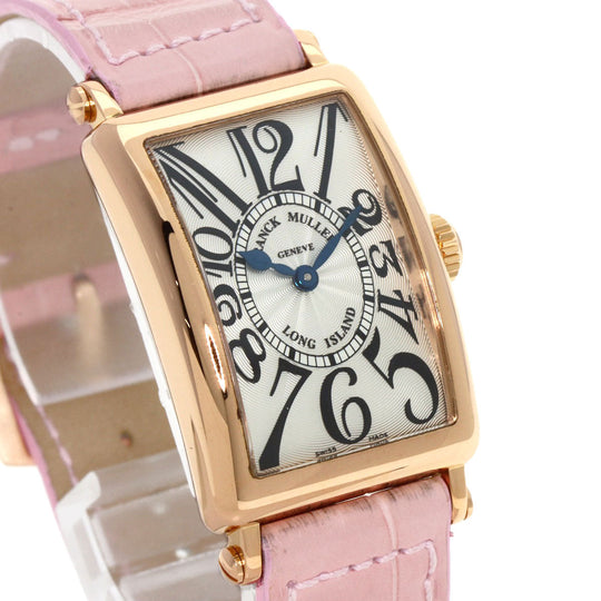 FRANCK MULLER Watches Quartz 902QZ K18PG, leather gold Long Island Silver dial Women Used Authentic