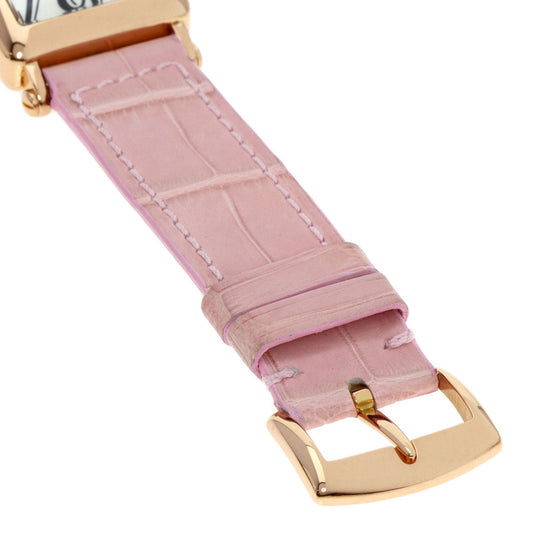 FRANCK MULLER Watches Quartz 902QZ K18PG, leather gold Long Island Silver dial Women Used Authentic