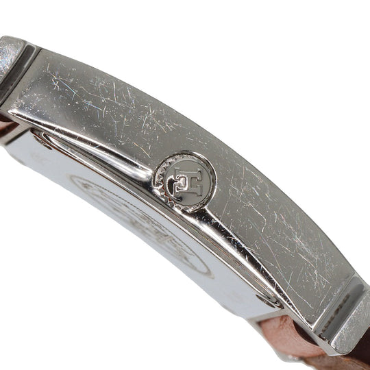 HERMES Watches Quartz HH1.210 Stainless Steel, Leather Silver H watch Deburuturu Silver dial Women Used Authentic