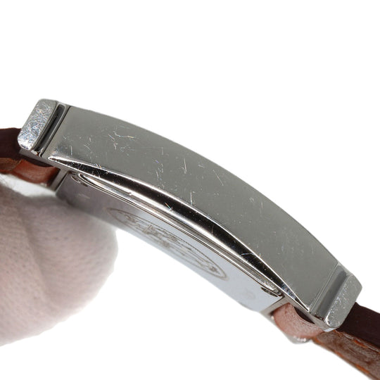 HERMES Watches Quartz HH1.210 Stainless Steel, Leather Silver H watch Deburuturu Silver dial Women Used Authentic