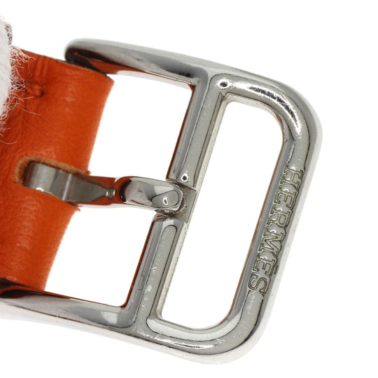 HERMES Watches Quartz HH1.210 Stainless Steel, Leather Silver H watch Deburuturu Silver dial Women Used Authentic