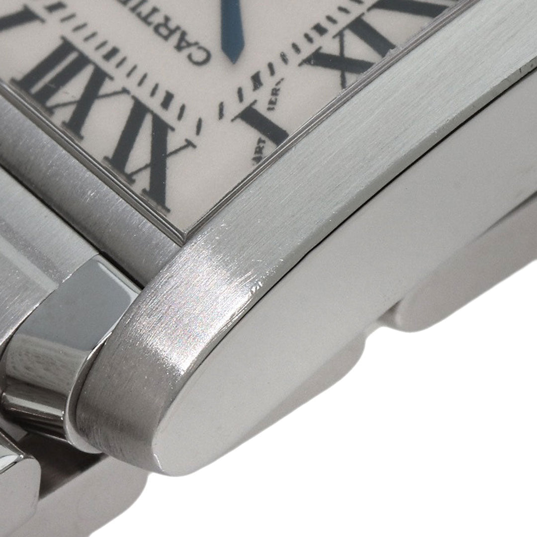 CARTIER Watches Quartz W51008Q3 Stainless Steel , Stainless Steel Silver Tank francaise SM Silver dial Women Used Authentic