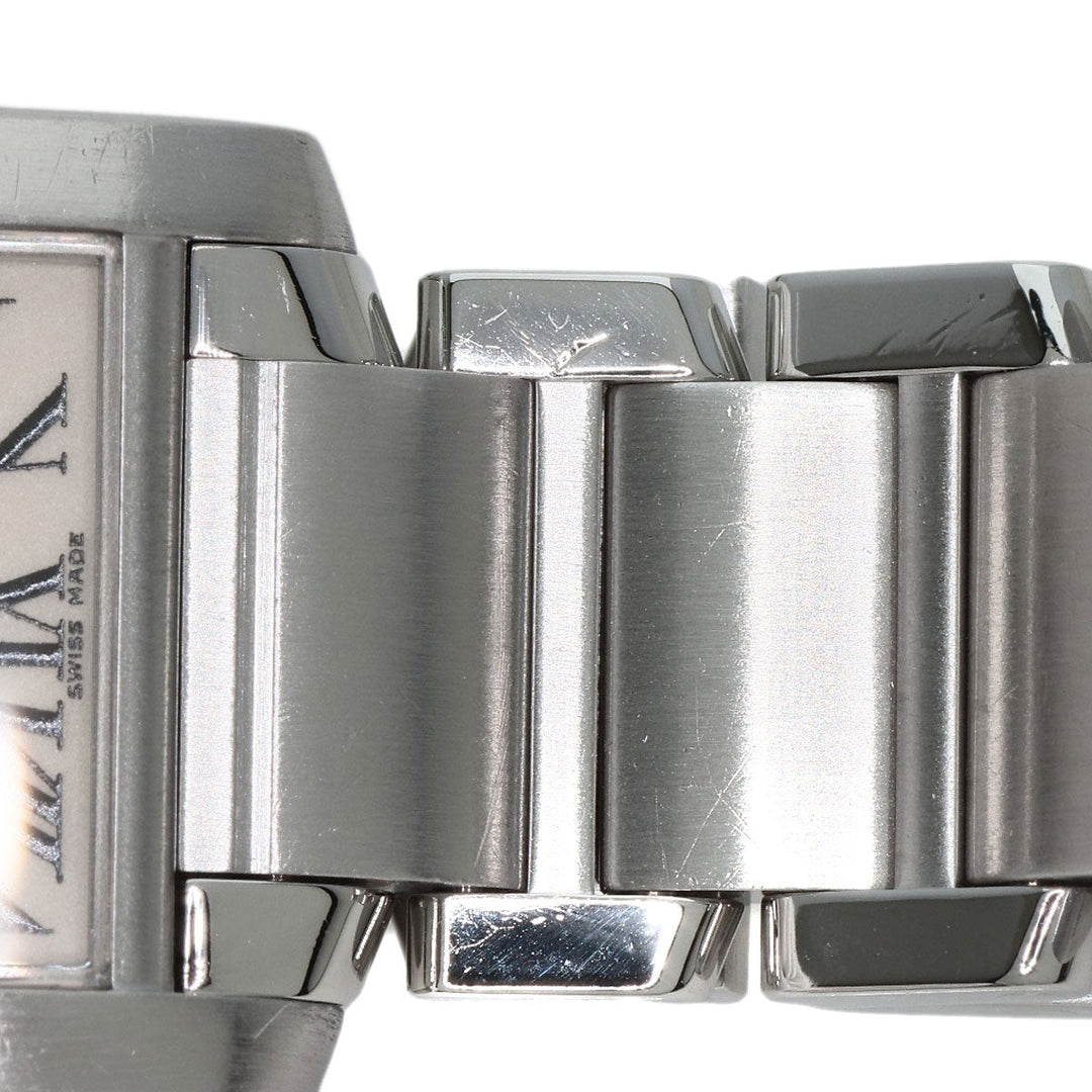 CARTIER Watches Quartz W51008Q3 Stainless Steel , Stainless Steel Silver Tank francaise SM Silver dial Women Used Authentic