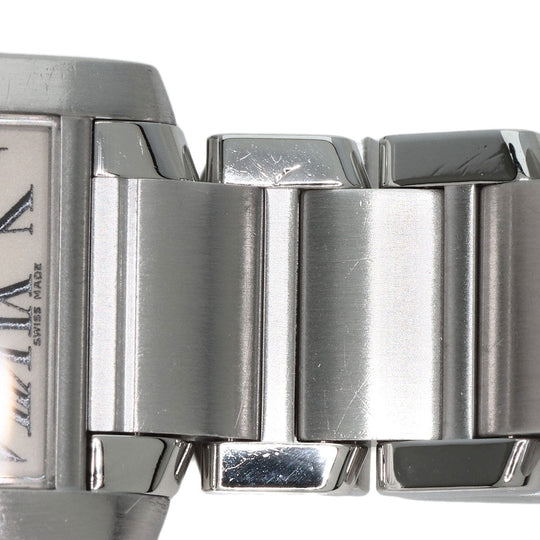 CARTIER Watches Quartz W51008Q3 Stainless Steel , Stainless Steel Silver Tank francaise SM Silver dial Women Used Authentic