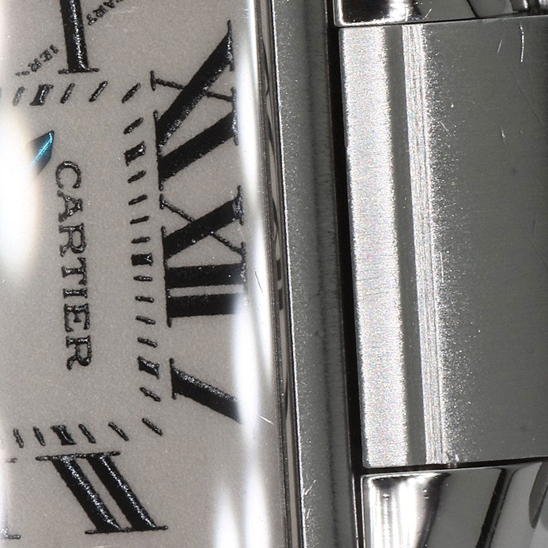 CARTIER Watches Quartz W51008Q3 Stainless Steel , Stainless Steel Silver Tank francaise SM Silver dial Women Used Authentic