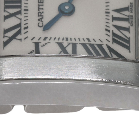 CARTIER Watches Quartz W51008Q3 Stainless Steel , Stainless Steel Silver Tank francaise SM Silver dial Women Used Authentic