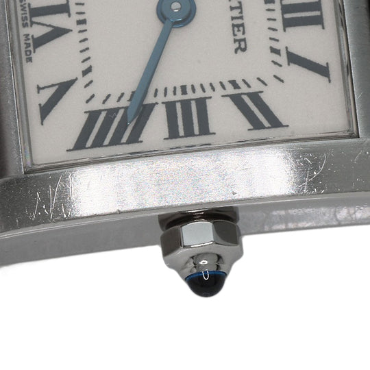 CARTIER Watches Quartz W51008Q3 Stainless Steel , Stainless Steel Silver Tank francaise SM Silver dial Women Used Authentic