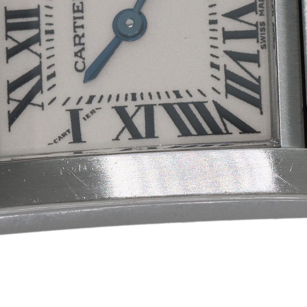 CARTIER Watches Quartz W51008Q3 Stainless Steel , Stainless Steel Silver Tank francaise SM Silver dial Women Used Authentic