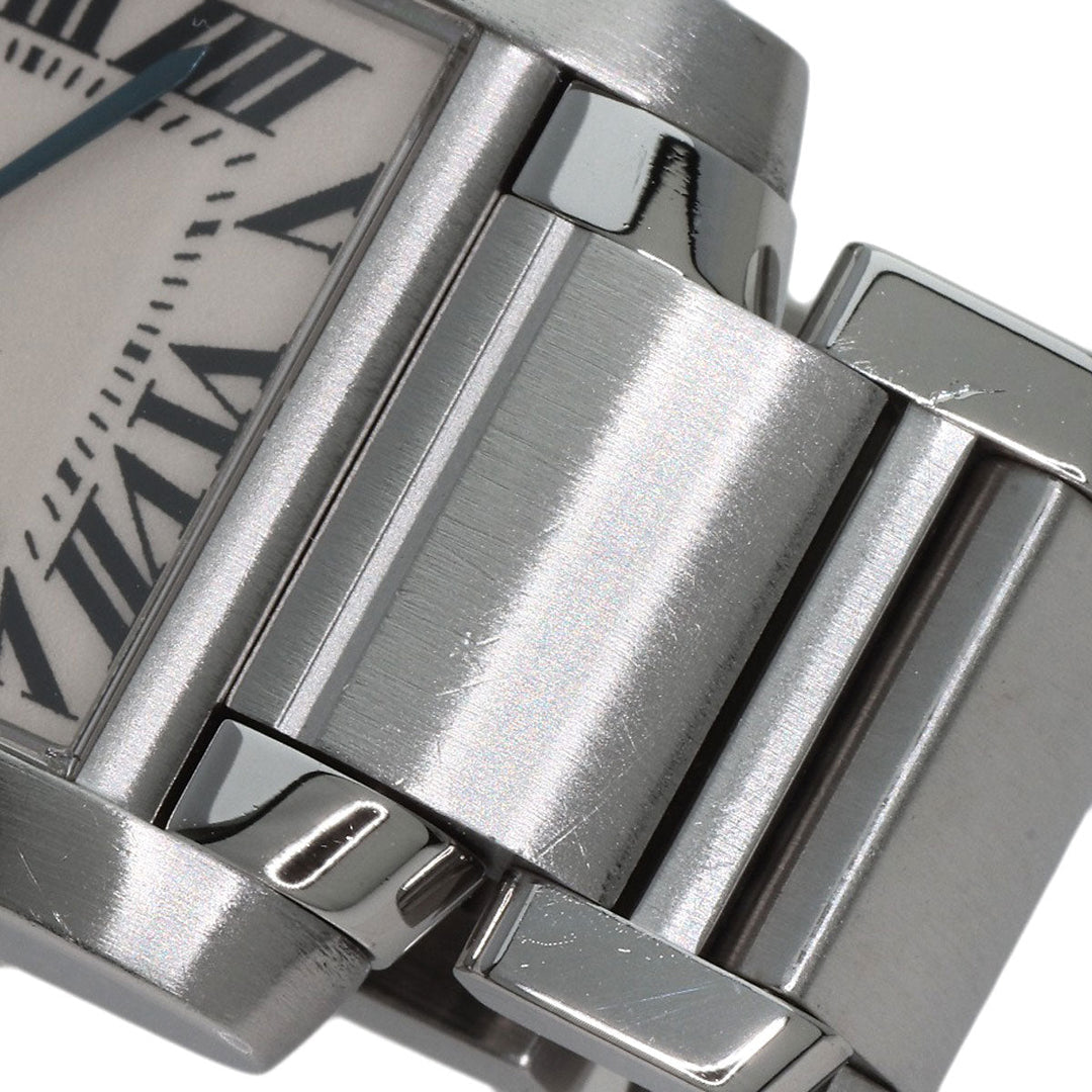 CARTIER Watches Quartz W51008Q3 Stainless Steel , Stainless Steel Silver Tank francaise SM Silver dial Women Used Authentic