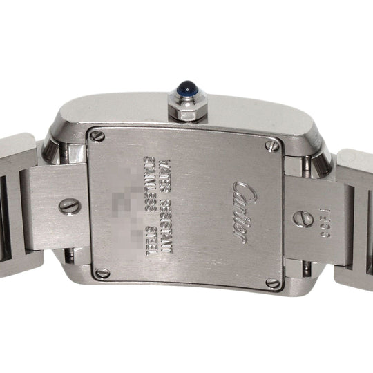 CARTIER Watches Quartz W51008Q3 Stainless Steel , Stainless Steel Silver Tank francaise SM Silver dial Women Used Authentic