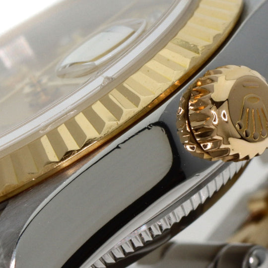 ROLEX Watches Mechanical Automatic 79173 Stainless Steel , SSxK18YG gold Datejust 10P Diamond Champagne Gold dial Women Used Authentic