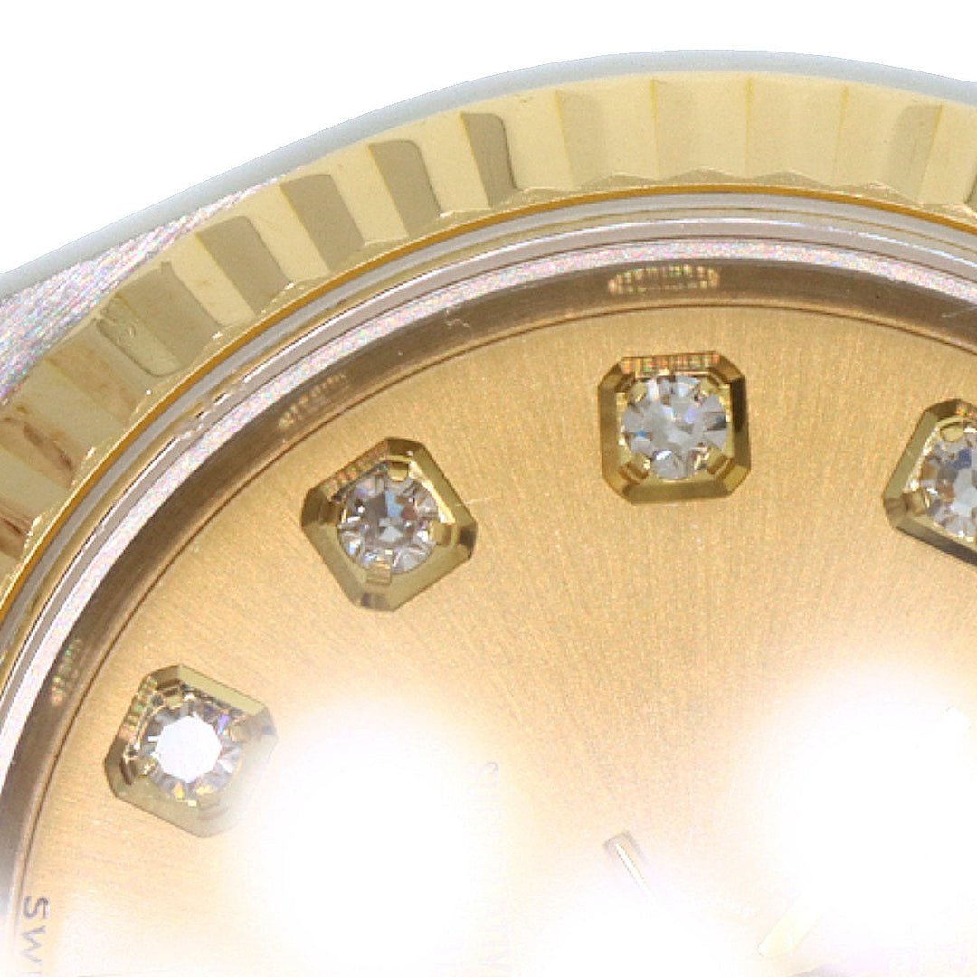 ROLEX Watches Mechanical Automatic 79173 Stainless Steel , SSxK18YG gold Datejust 10P Diamond Champagne Gold dial Women Used Authentic