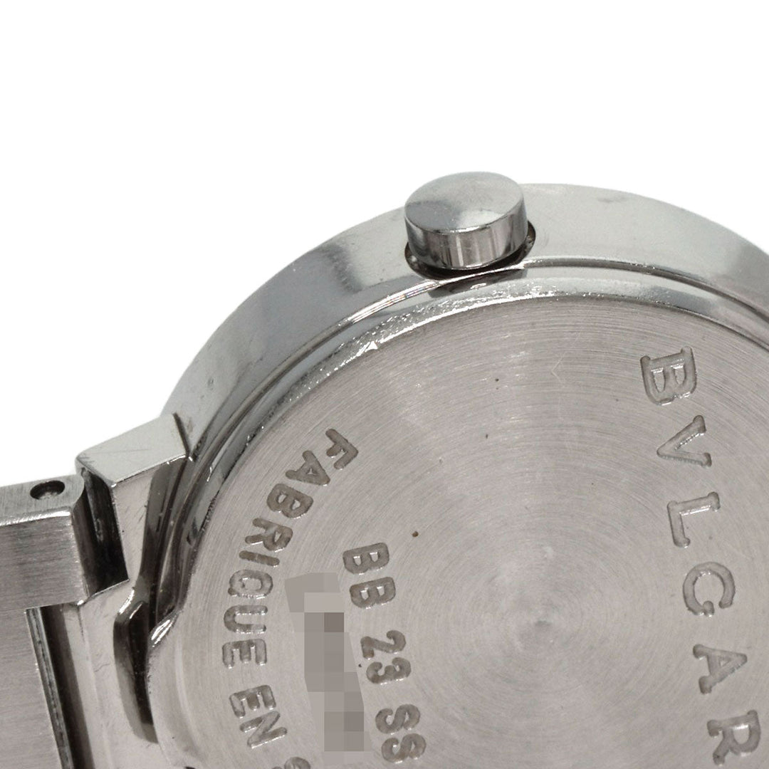 BVLGARI Watches Quartz BB23SS Stainless Steel , Stainless Steel Silver BVLGARI BVLGARI 12P Diamond black dial Women Used Authentic