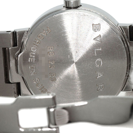 BVLGARI Watches Quartz BB23SS Stainless Steel , Stainless Steel Silver BVLGARI BVLGARI 12P Diamond black dial Women Used Authentic