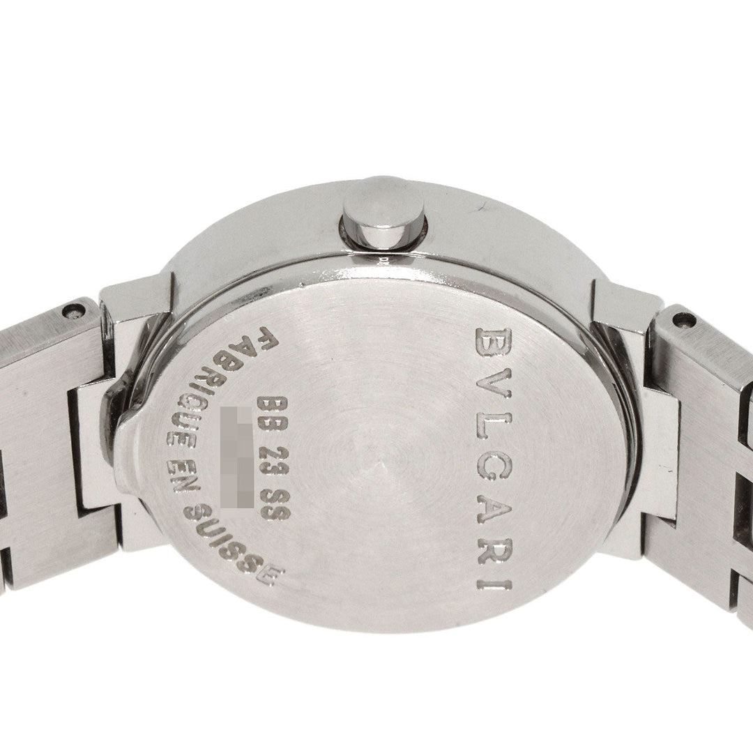 BVLGARI Watches Quartz BB23SS Stainless Steel , Stainless Steel Silver BVLGARI BVLGARI 12P Diamond black dial Women Used Authentic
