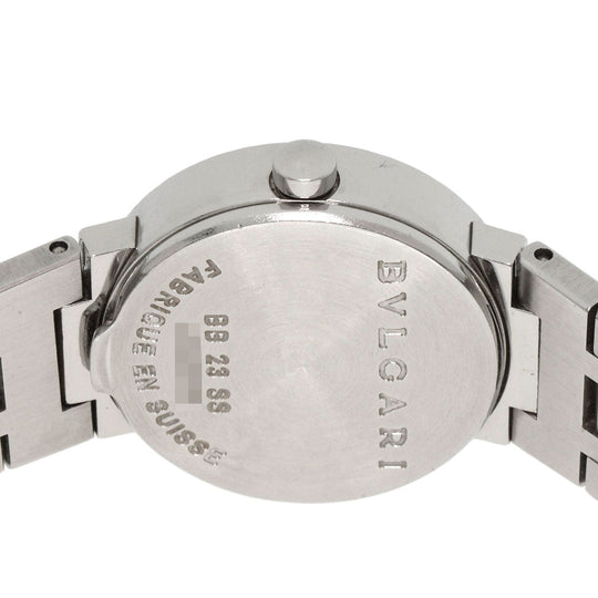 BVLGARI Watches Quartz BB23SS Stainless Steel , Stainless Steel Silver BVLGARI BVLGARI 12P Diamond black dial Women Used Authentic