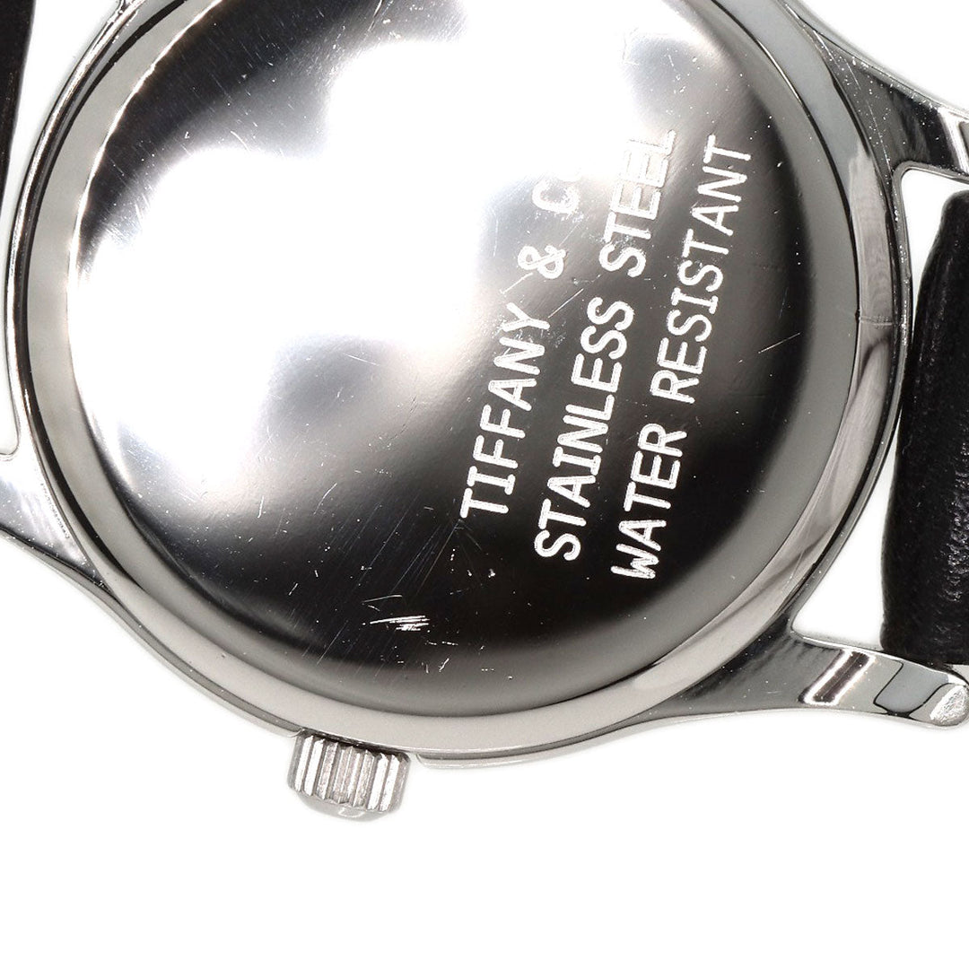 TIFFANY&Co. Watches Quartz Stainless Steel, Leather Silver Classic Round Face white dial Women Used Authentic