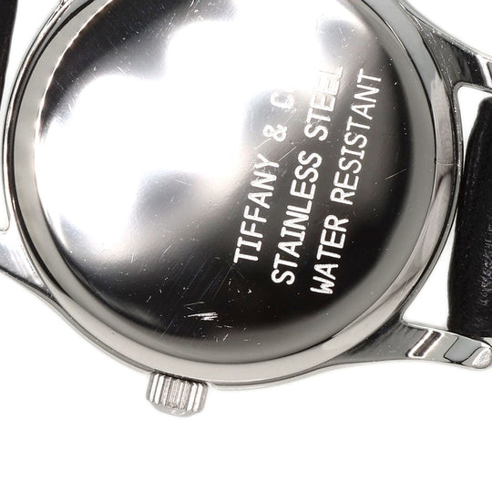 TIFFANY&Co. Watches Quartz Stainless Steel, Leather Silver Classic Round Face white dial Women Used Authentic