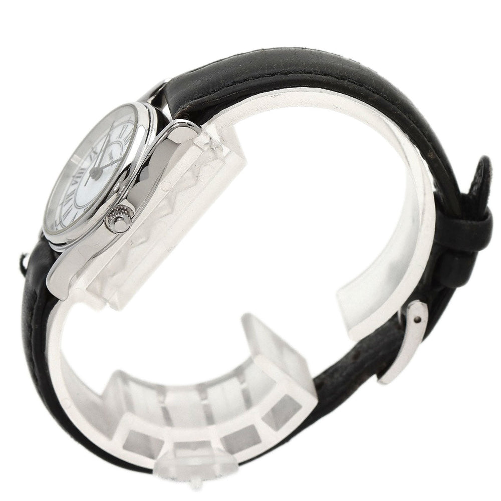 TIFFANY&Co. Watches Quartz Stainless Steel, Leather Silver Classic Round Face white dial Women Used Authentic
