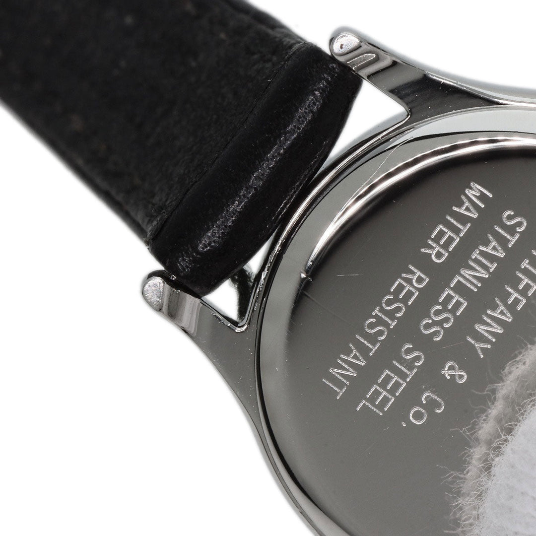 TIFFANY&Co. Watches Quartz Stainless Steel, Leather Silver Classic Round Face white dial Women Used Authentic