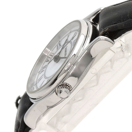 TIFFANY&Co. Watches Quartz Stainless Steel, Leather Silver Classic Round Face white dial Women Used Authentic