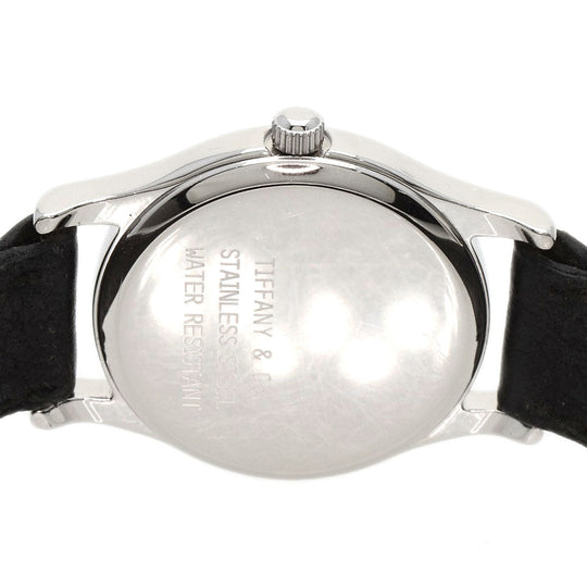 TIFFANY&Co. Watches Quartz Stainless Steel, Leather Silver Classic Round Face white dial Women Used Authentic