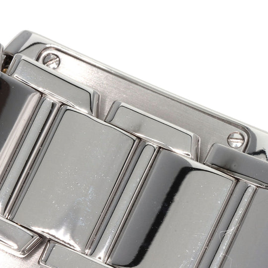 CARTIER Watches Quartz W50012S3 K18WG Silver Tank francaise SM Ivory dial