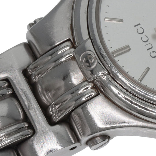 GUCCI Watches Quartz 9040L Stainless Steel , Stainless Steel Silver Round face Silver dial Women Used Authentic