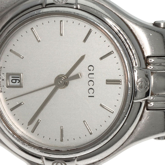 GUCCI Watches Quartz 9040L Stainless Steel , Stainless Steel Silver Round face Silver dial Women Used Authentic