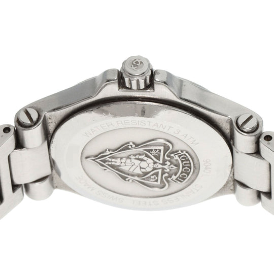 GUCCI Watches Quartz 9040L Stainless Steel , Stainless Steel Silver Round face Silver dial Women Used Authentic