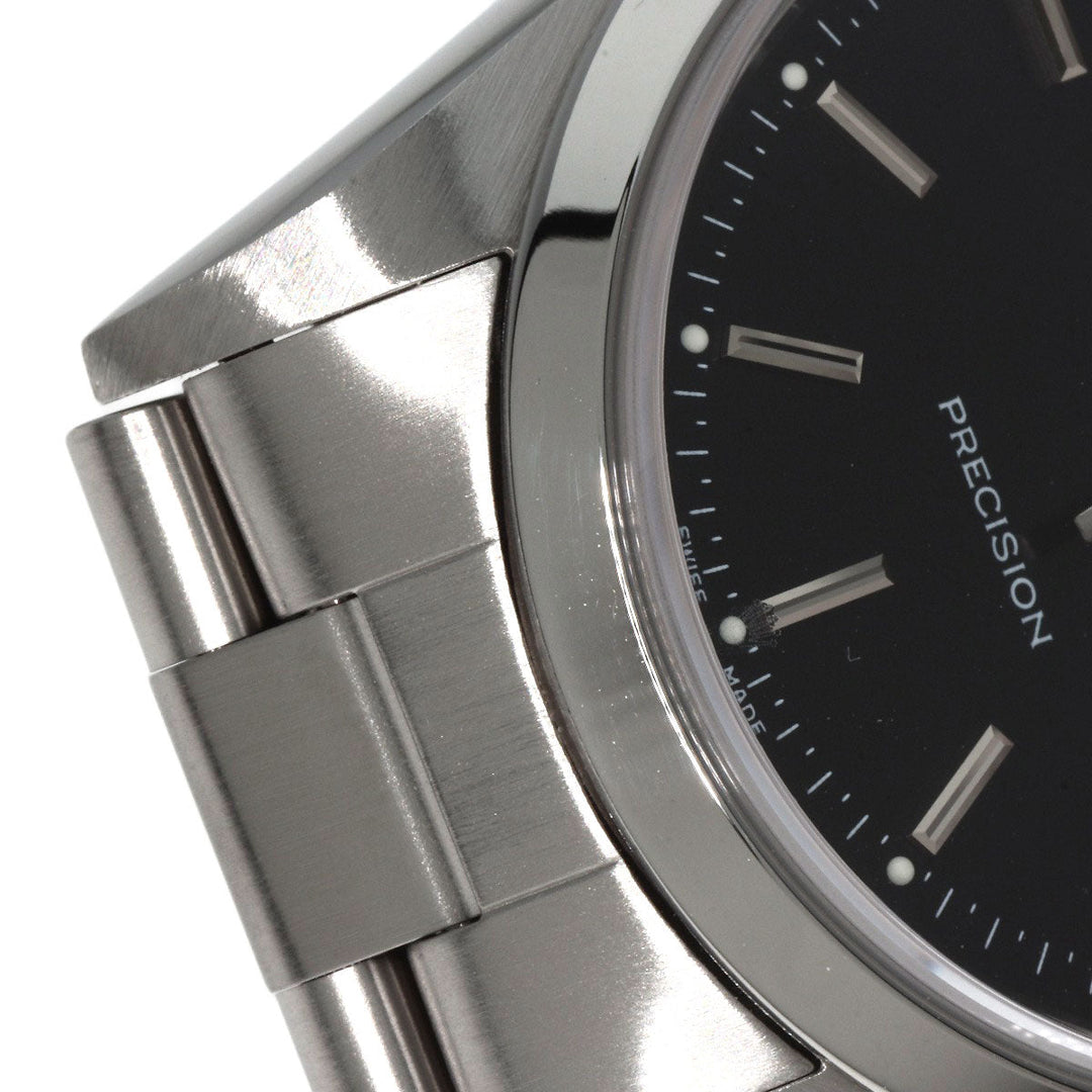ROLEX Watches Mechanical Automatic 14000M Stainless Steel , Stainless Steel Silver Air king black dial mens Used Authentic