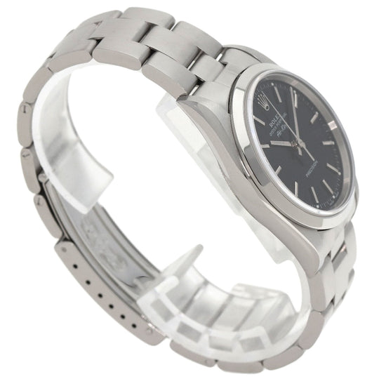 ROLEX Watches Mechanical Automatic 14000M Stainless Steel , Stainless Steel Silver Air king black dial mens Used Authentic