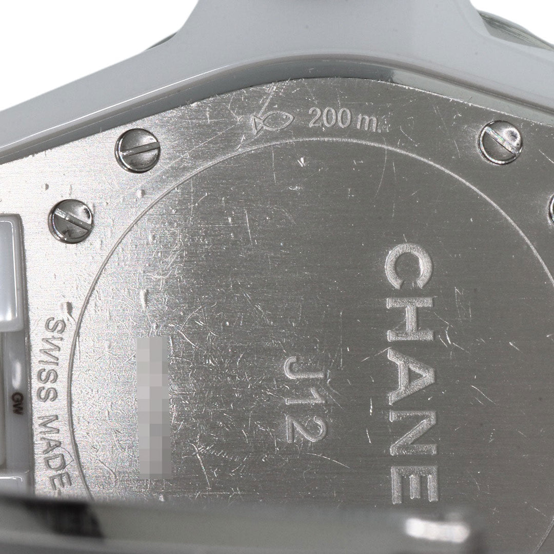 CHANEL Watches Quartz H1628 Ceramic, Ceramic white J12 1.3" White Ceramic 12P Diamond white dial Women Used Authentic