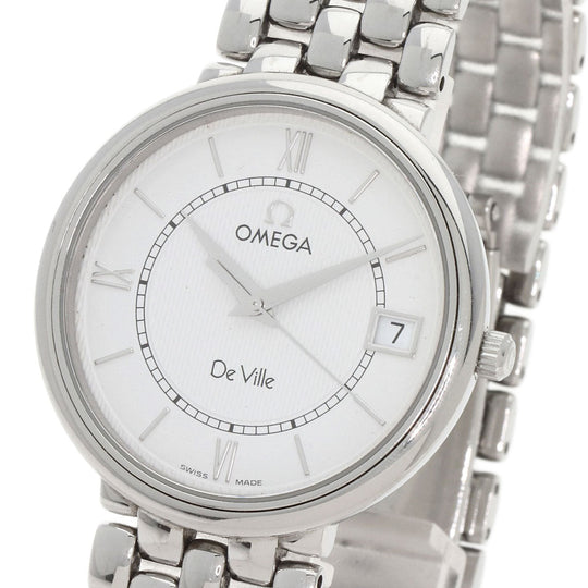 OMEGA Watches Quartz 7514.31.00 Stainless Steel , Stainless Steel Silver De Ville Prestige white dial mens Used Authentic