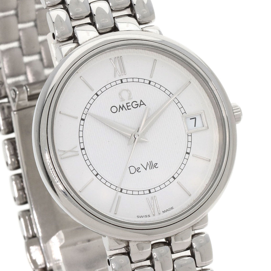OMEGA Watches Quartz 7514.31.00 Stainless Steel , Stainless Steel Silver De Ville Prestige white dial mens Used Authentic
