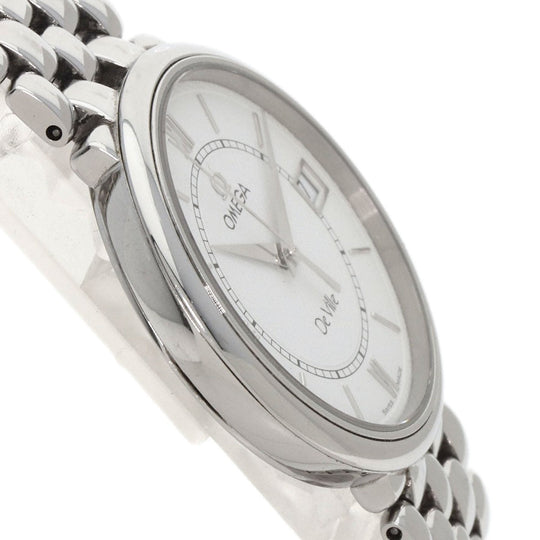 OMEGA Watches Quartz 7514.31.00 Stainless Steel , Stainless Steel Silver De Ville Prestige white dial mens Used Authentic